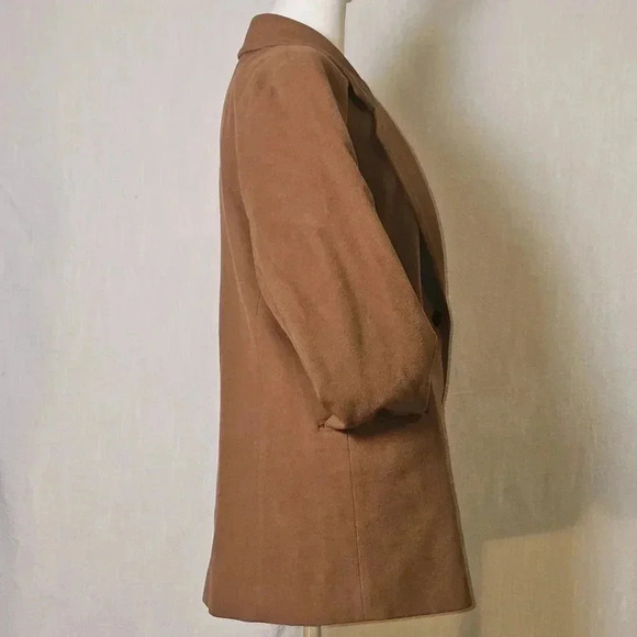 VTG Philippe Adec Lamb Wool Blend Blazer Caramel Brown SZ M USA - Picture 3 of 11